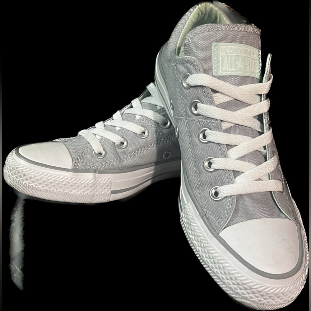 Converse All-Stars Light Gray and   Mint Size 6 Sneakers